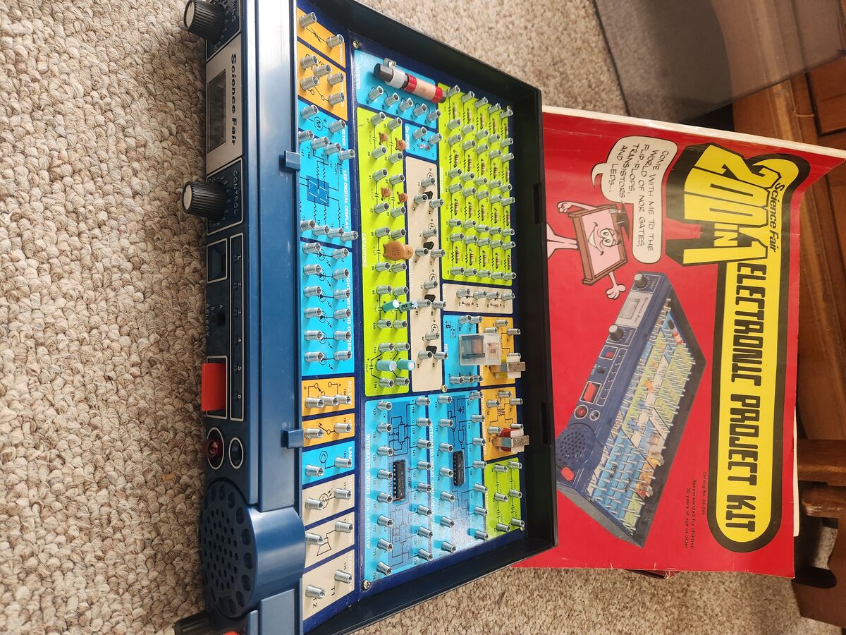 Teen experiments with electronic components